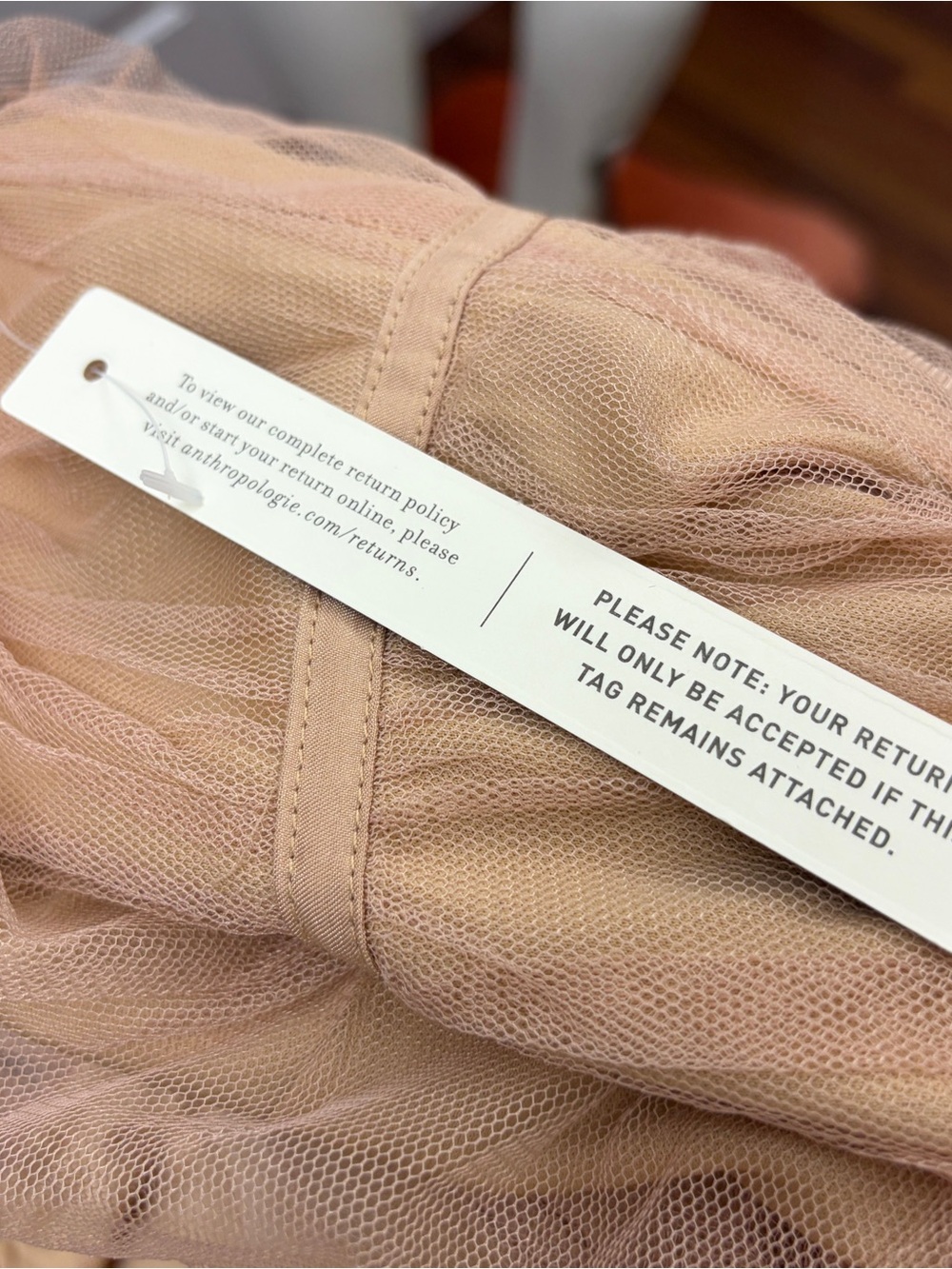 Anthropologie Eva Franco Strapless Ruffled Tulle Maxi Dress in Blush Size 16 - Picture 10 of 10